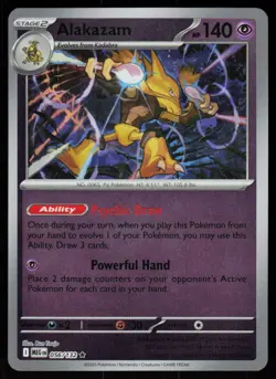Alakazam 056/132 Rare Mega Evolution Pokemon Reverse Holo Near Mint - Image 1