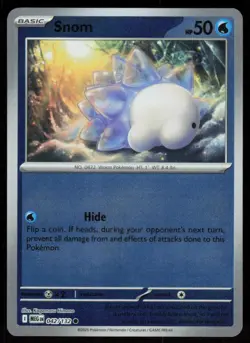 Snom 042/132 Common Mega Evolution Pokemon Reverse Holo Near Mint - Image 1