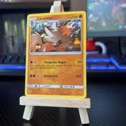 Pokemon TCG Lycanroc 76/131 Cracked Ice Shattered Holo Rare Burning Shadows 2018 - Image 2