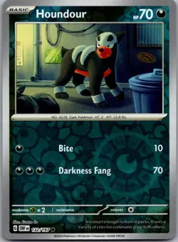 Houndour 132/197 Common Obsidian Flames Pokemon Reverse Holo Near Mint - Image 1