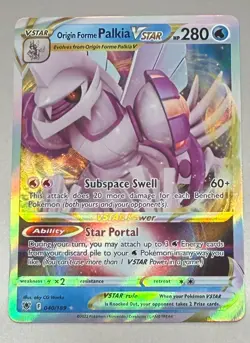 POKEMON TCG ORIGIN FORME PALKIA V STAR 040/189 MINT PACK TO SLEEVE - Image 1