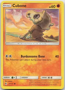 Cubone 57/131 Sowsow Common Forbidden Light Pokemon TCG NM - Image 1