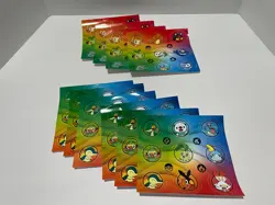 Lot of 10: POKEMON 1st PARTNER SERIES 1 & SERIES 2 STICKER SHEETS (NEW) - Image 1