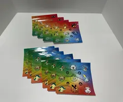 Lot of 10: POKEMON 1st PARTNER SERIES 1 & SERIES 2 STICKER SHEETS (NEW) - Image 2