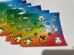 Lot of 10: POKEMON 1st PARTNER SERIES 1 & SERIES 2 STICKER SHEETS (NEW) - Image 3