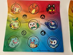 Lot of 10: POKEMON 1st PARTNER SERIES 1 & SERIES 2 STICKER SHEETS (NEW) - Image 4