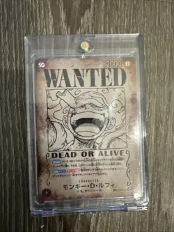 ONE PIECE #OP05-119 Monkey D. Luffy WANTED POSTER SUPER RARE - Image 1