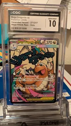 Mega Dragonite Ex Mega Attack Rare 271/217 Ascended Heroes CGC 10 Gem Mint - Image 1