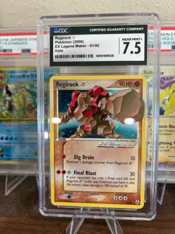 Gold Star Regirock Legend Maker Holo - 91/92 - CGC 7.5 - Image 3