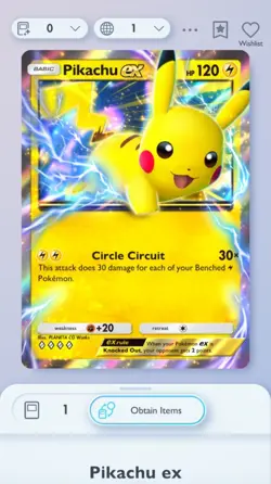 Pokemon TCG Pocket | Genetic Apex | Pikachu Ex | 4 Diamond | DIGITAL CARD ONLY - Image 1