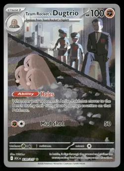 Pokemon Cards Team Rocket's Dugtrio 239/217 Ascended Heroes IR NM *3 - Image 1