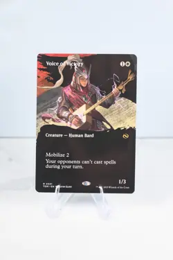 MTG - TDM - 0331 -R - BORDERLESS Voice of Victory - Creature - Human Bard MAGIC - Image 2