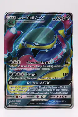 Alolan Muk GX 138/147 Sun & Moon Burning Shadows Full Art Pokemon Light Play - Image 1