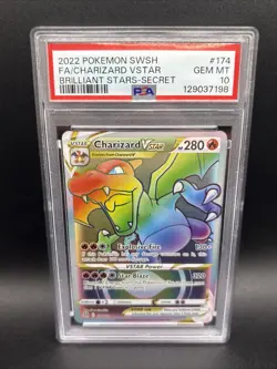 Pokemon Charizard VSTAR #174/172 Swsh Brilliant Stars PSA 10 GEM MINT - Image 1
