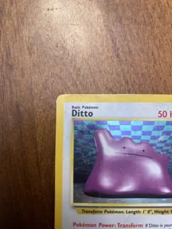 Ditto 3/62 Holo Rare Fossil Set Pokemon Card- DMG (See Description) - Image 3
