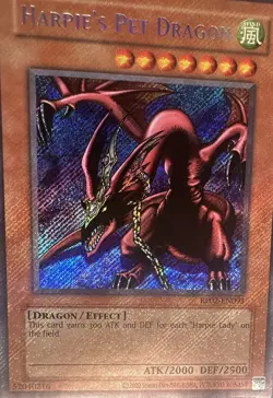 Harpie's Pet Dragon RP02-EN093 Max Foil Bleed Secret Rare Yugioh Retro Pack 2 NM - Image 1