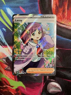 Pokemon TCG Lacey 166/142 Sv07 Stellar Crown Trainer Supporter EN UR FA Holo - Image 1