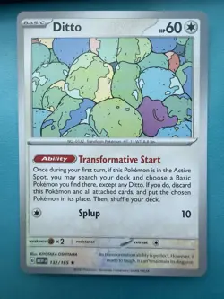 Pokemon 151 NON Holo Rare Ditto - 132/165 - DECK EXCLUSIVE - Image 1