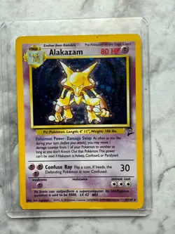 Alakazam 001/130 Base Set 2 Holo Rare Unlimited Stage 2 80 HP English - Image 1