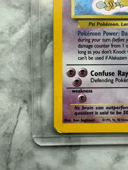 Alakazam 001/130 Base Set 2 Holo Rare Unlimited Stage 2 80 HP English - Image 3
