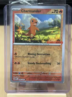 Pokemon Charmander 004/165 GameStop Exclusive Promo Stamp SEALED Reverse Holo - Image 2