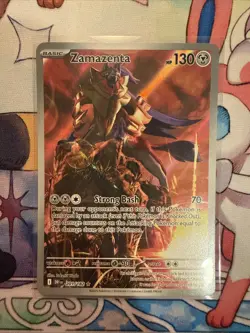 Pokemon TCG Zamazenta 201/182 Sv10: Destined Rivals Holo Illustration Rare M/NM - Image 1
