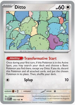Hero Deal, English - 4 x Pokemon Ditto - 132/165 - Rare Scarlet & Violet - 151 - Image 1