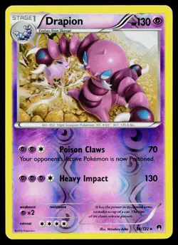 Drapion 54/122 Reverse Holo Rare BREAKpoint Pokemon Moderately Played - Image 1