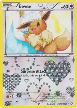 Moderately Played Eevee - RC14/RC25 - Uncommon Pokemon Legendary Treasures: Radi - Image 1