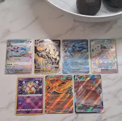 Pokemon TCG 7-Card Holo Full Art Lot Glaceon ex Urshifu VMAX Blastoise - Image 1
