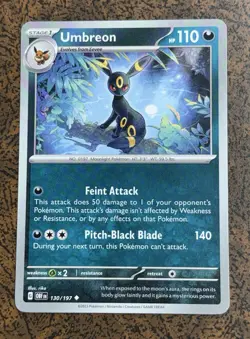 Umbreon 130/197 Obsidian Flames Uncommon Pokemon Card - Image 1