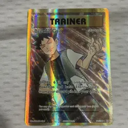 Pokemon TCG XY Evolutions Full Art Trainer Brock's Grit 107/108 Holo Card - Image 1
