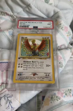 Pokemon Neo Revelation Ho-Oh Holo 18/64 1st Edition PSA 9 Graded (2001) - Image 1