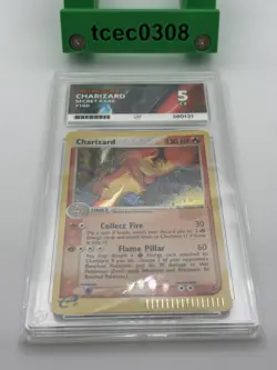 Charizard 100/97 - Holo Secret Rare - 2003 EX Dragon - Ace Graded 5 Pokemon Card - Image 5