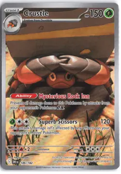 Crustle 186/182 Illustration Rare Destined Rivals Pokemon NM - Image 1