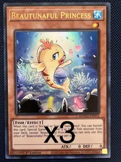 3X Yugioh Beautunaful Princess MAMA-EN052 Ultra Rare 1st Edition NM - Image 1