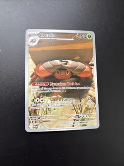 Pokemon TCG Crustle 186/182 Destined Rivals Illustration Rare NM - Image 1