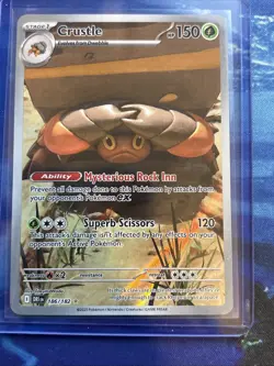 Pokemon TCG Crustle 186/182 Destined Rivals Illustration Rare NM - Image 1