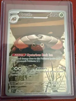 Pokemon TCG Crustle Card 186/182 Destined Rivals Illustration Rare NM Condition - Image 1