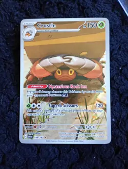Pokemon TCG Crustle Full Art Card Destined Rivals 186/182 Illustration Rare NM - Image 1
