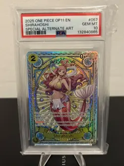 One Piece EB01-057 A Fist of Divine Speed - Shirahoshi SP Alternate Art PSA 10 - Image 1