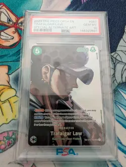 Trafalgar Law OP01-047 SP Alt Art Kingdoms Of Intrigue - One Piece PSA 10 - Image 1