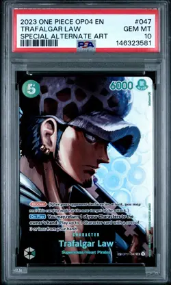 Trafalgar Law OP01-047 SP Alt Art Kingdoms Of Intrigue - One Piece PSA 10 - Image 2