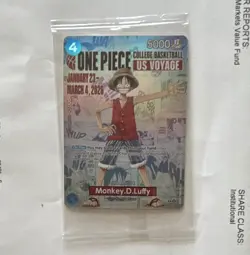 Bandai One Piece Card Game Monkey.D.Luffy US VOYAGE Promo Holo Alt Art 5000 - Image 1