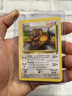 Pokemon TCG Tauros Base Set 2 Unlimited Uncommon Card 62/130 NM Near Mint WOTC - Image 2