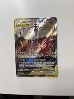 Pokemon TCG SM240 Espeon & Deoxys GX Full Art Sun & Moon Black Star Promo Mint - Image 1