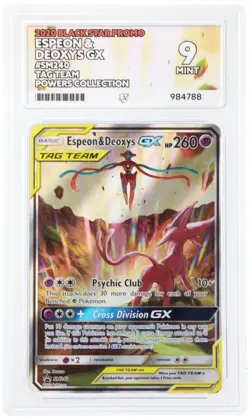 Pokemon TCG - Espeon & Deoxys Gx SM240 Tag Team - Black Star Promo - Ace 9 - Image 1