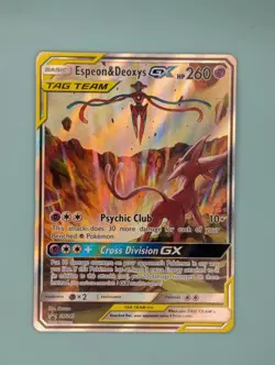 Pokemon TCG Espeon Deoxys GX SM240 Black Star Promo Card Near Mint Condition NM - Image 1