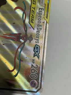 Pokemon TCG Espeon & Deoxys GX Tag Team Jumbo Black Star Promo SM240 - Image 5