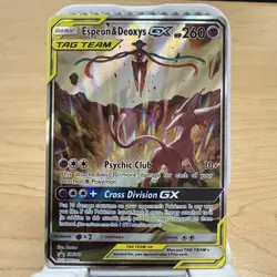 Pokemon TCG Espeon & Deoxys GX SM240 Black Star Promo Holo - NM - Image 1